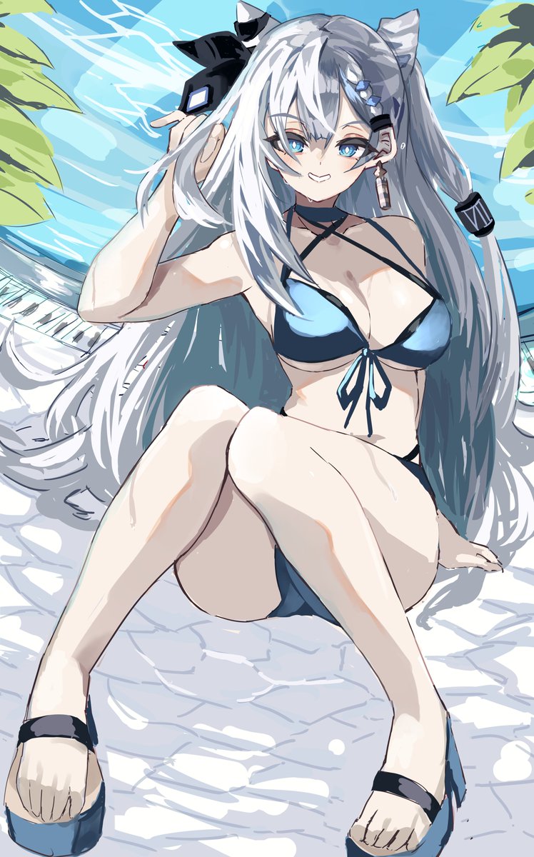 AromaTokage's tweet photo. 水着ゼータちゃん #Zetacrylic https://t.co/7X6cztB7b0