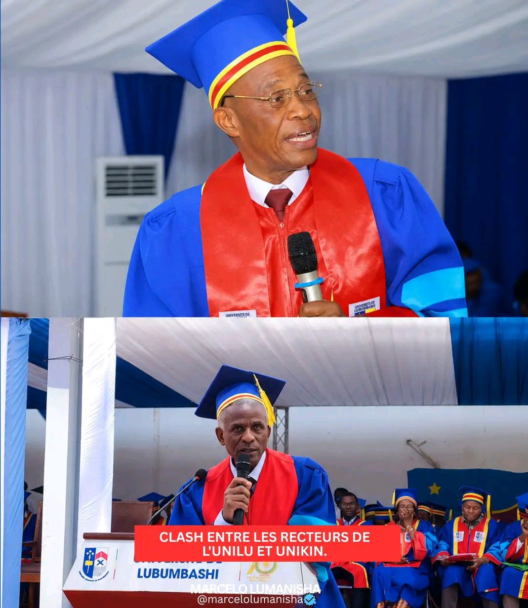 jean_ilonge's tweet photo. "Invité à la collation de grades de l’UNIKIN, le recteur de l’UNILU Gilbert KISHIBA a terminé son allocution devant les étudiants en affirmant que l’UNILU était la meilleure, la meilleure université du pays.
#UNIKIN 
#UNILU https://t.co/EgGBg11yB0