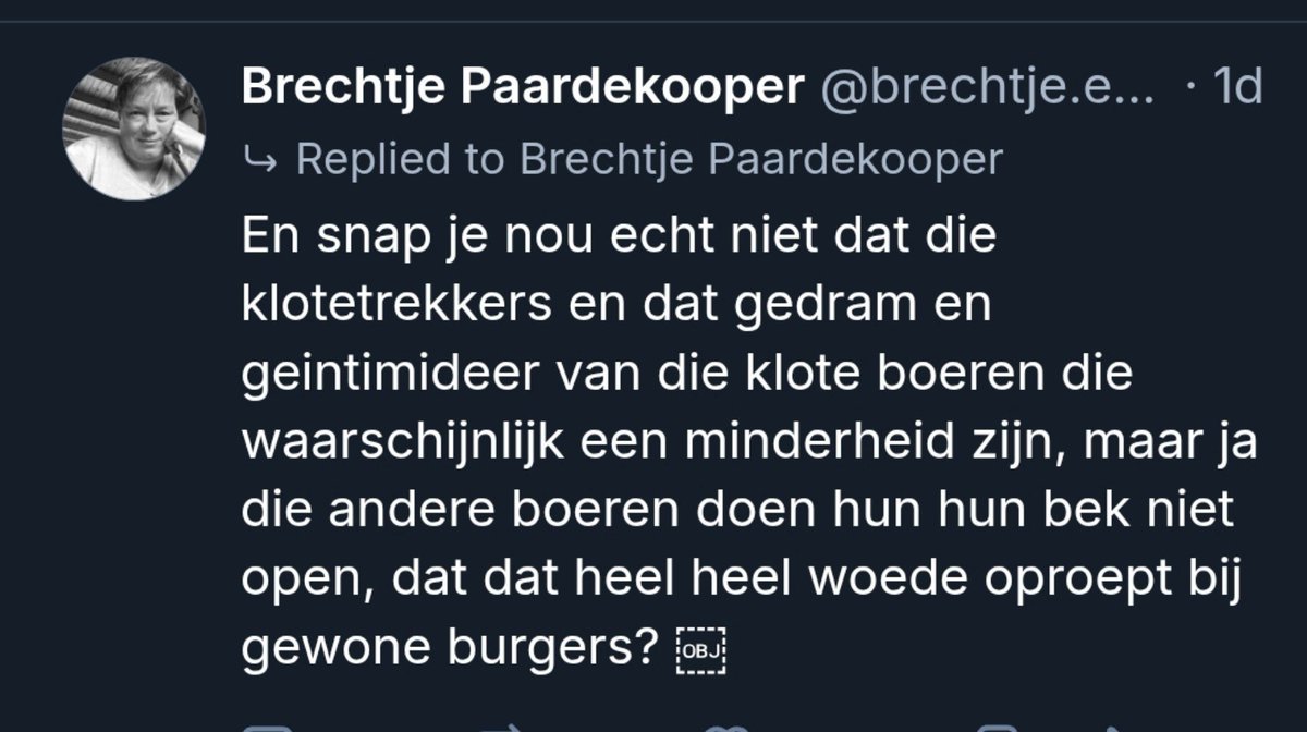 Symphony_res's tweet photo. Dit is dus een rijksambtenaar van groenlinks, betaald van ons belastinggeld, die eerst zelf een scenario bij elkaar fantaseert en vervolgens boeren daarop de les leest. 

Feitenvrij stemmingmaken, maar dan wel met een ambtenarensalaris en pensioenopbouw. Zelfs haar waanvoorstellingen worden blijkbaar door de belastingbetaler gesubsidieerd.
