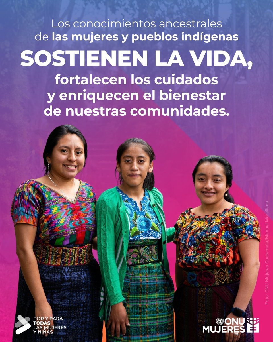 ONUMujeres's tweet photo. 🤲 Los cuidados son derechos fundamentales para las mujeres indígenas.​ 

#PorYParaTodas https://t.co/g5wl8R1G3M