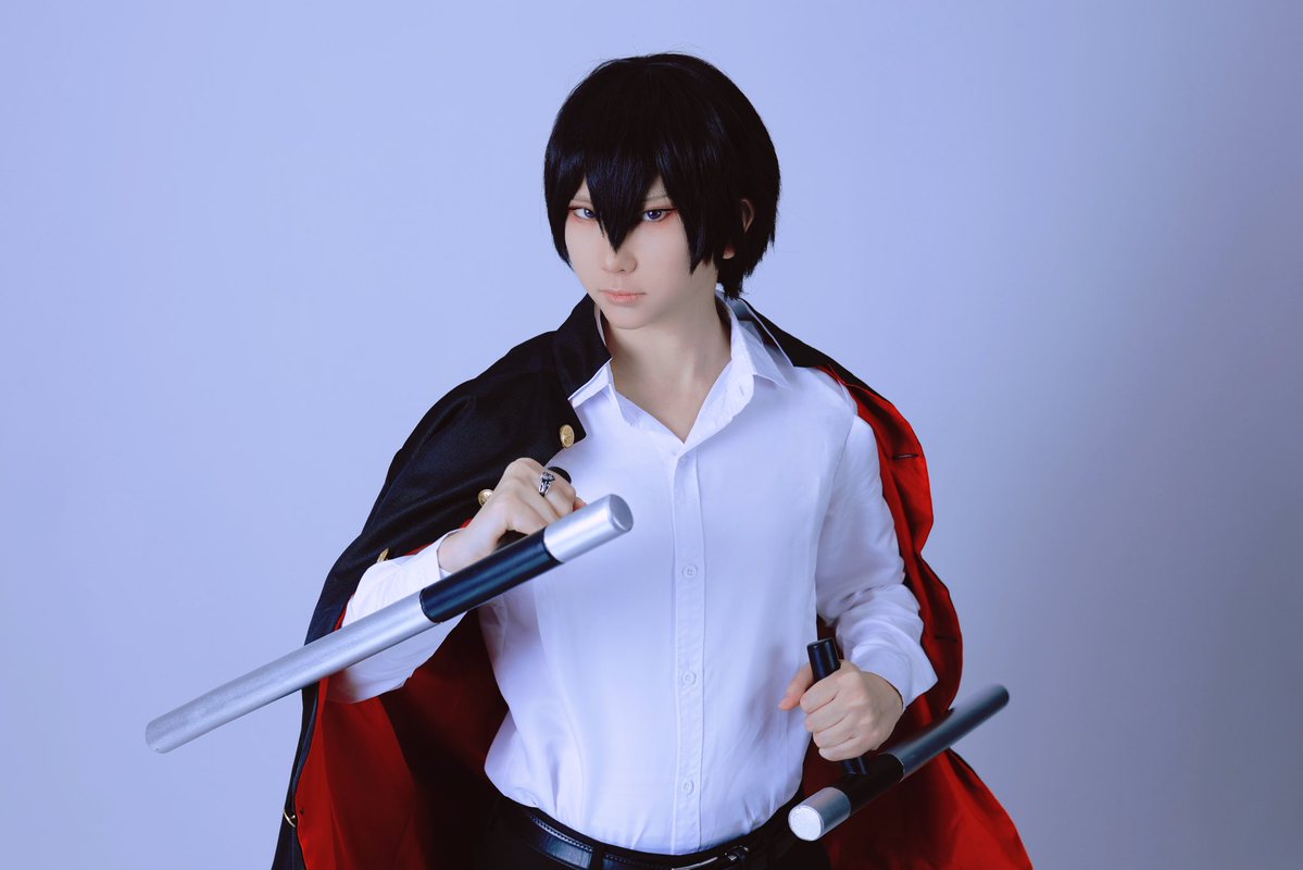 Meganecloud's tweet photo. コスプレ/家庭教師ヒットマンREBORN！
雲雀恭弥

咬み殺す
ぼくの理想を邪魔する全て壊して

📷@wren_wrench 
 #saru㌠🐒khr併せ https://t.co/OqKsiM7Aex
