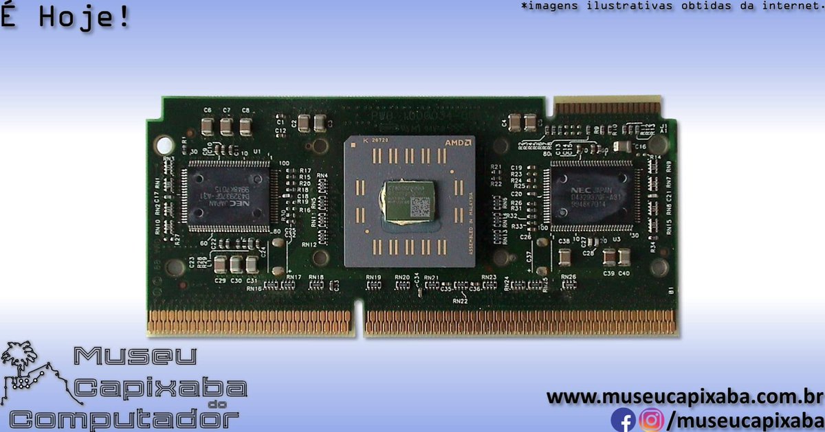 museucapixaba's tweet photo. É hoje! O microprocessador AMD Athlon de 1999.

+em https://t.co/LBxke7ueAW

#MuseuCapixaba #mcc #éhoje #museu #tecnologia #retro #geek #Capixaba #OnThisDay #AMD #Athlon #AMDAthlon #3DNow #AMD3DNow #DEC #DECAlpha #Intel #PentiumIII #AMDK7 #Windows98 #WindowsNT #PentiumIII #ἆθλον https://t.co/u0i1fnmJec