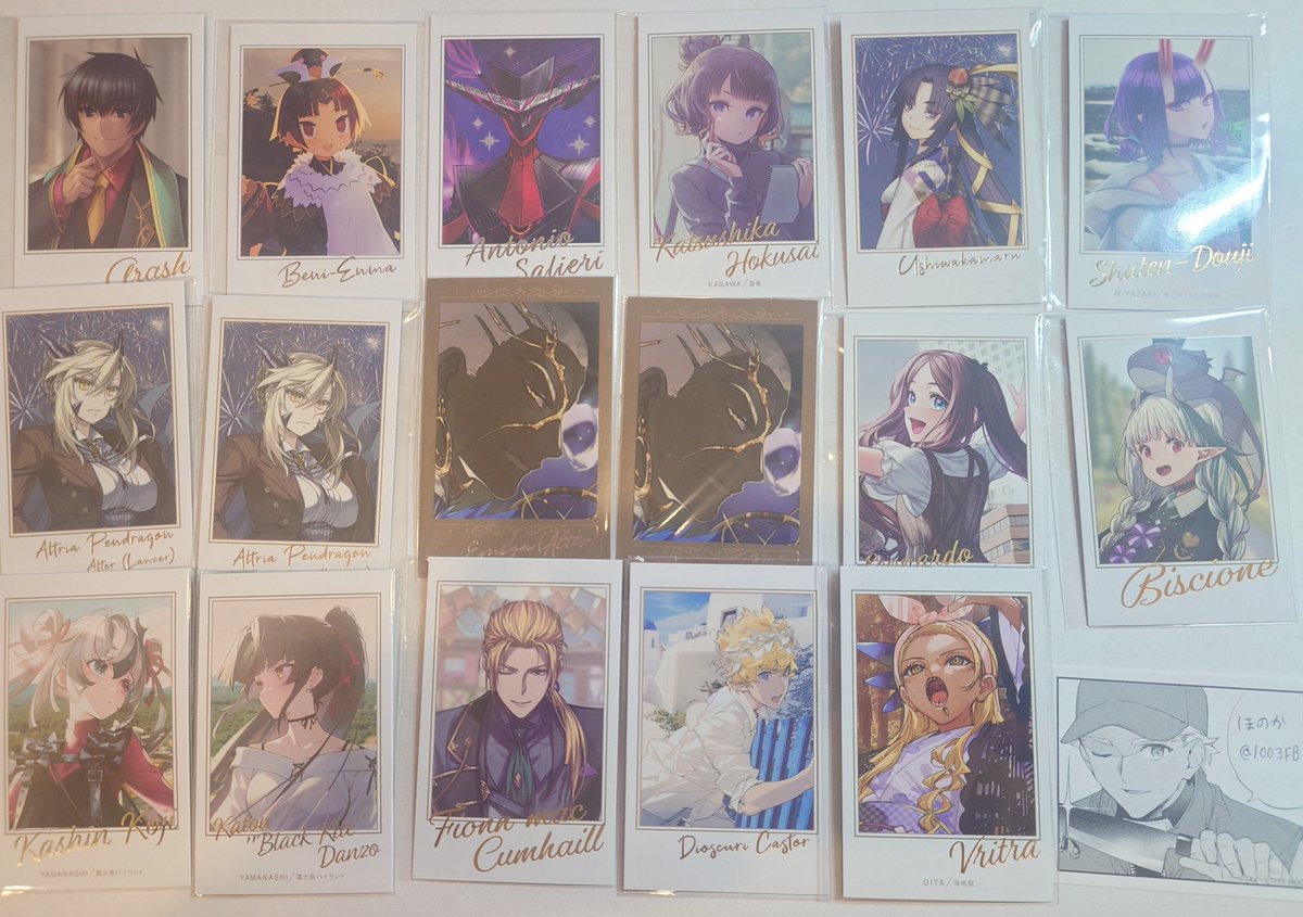 1003FB's tweet photo. 【交換/譲渡】Fate/GrandOrder FGOfes ポートレイト 

譲)画像参照

求)アーサー>セタンタ>村正、花咲爺、パーシヴァル>>>>>ガヴェイン、ランスロット、バーソロミュー
定価+送料

条件→ https://t.co/caSKiuUo6x