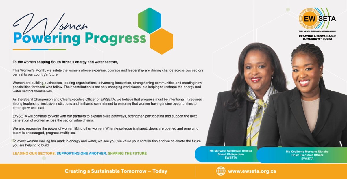 ewseta's tweet photo. Celebrating the women who lead, inspire and power progress. 

Happy Women’s Day from EWSETA!

#WomensDay #WomenPoweringProgress #EWSETA https://t.co/k7Z8nUUKvS