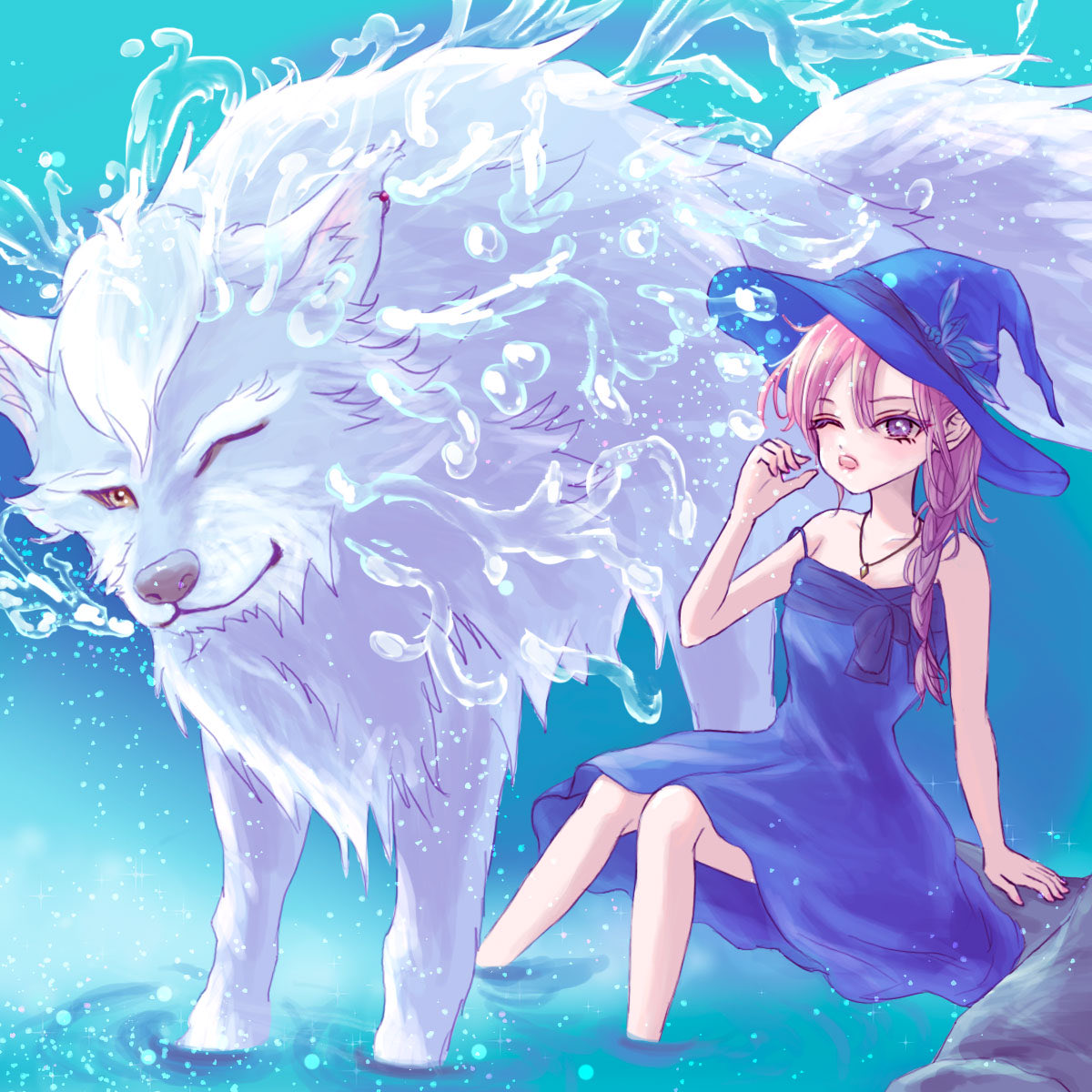 hapira_drawlife's tweet photo. 大きな相棒と水遊び
……ブルブル注意
#イラスト #創作イラスト #女の子イラスト https://t.co/eC9yXFi5mY