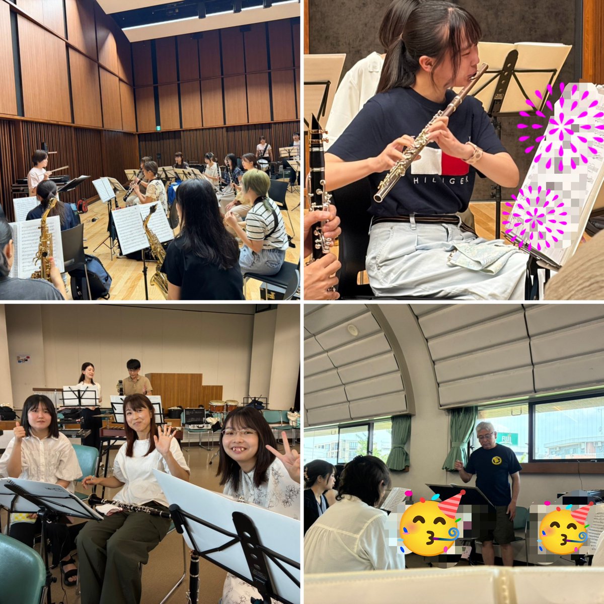 YWW2012's tweet photo. 今回の団員合奏では、テンポをゆっくりにしてリズムを正確にとる練習をしました🎶
なんとなく雰囲気で合わせていたところが明確になって、少ーし自信がついたかも😳
集中してじっくり取り組めた、よい練習になりました！ https://t.co/N2mF2sbdxo