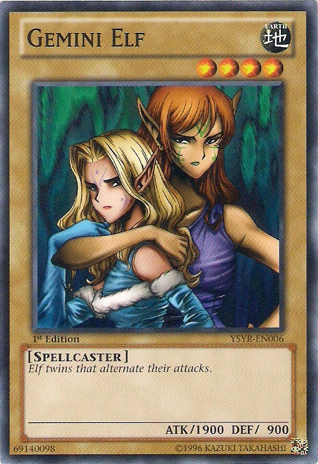 DrNTertainment's tweet photo. I've been craving some old school Yu-Gi-Oh so I decided to boot up a game I never completed as a child "デュエルモンスターズ5 エキスパート1". While I prefer the old back and forth between the players in the old card game format over what it has become today, I forgot how unfair the game could be. Going into endgame without Gemini Elf or Vorse Raider is a challenge. Those two cards objectively outperform any 4-star monster without an effect. What happened to game balance? Nonetheless, I've been opening packs nonstop.