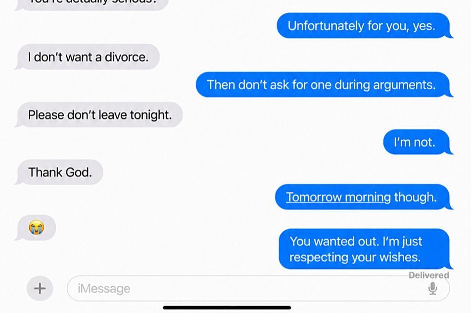 luxemiaa's tweet photo. My husband asked for a divorce in the middle of an argument. I don't know if he meant it, but unfortunately for him, I don't believe in take backs. I'm moving out tomorrow. 😭 https://t.co/kmoFs8i3FY
