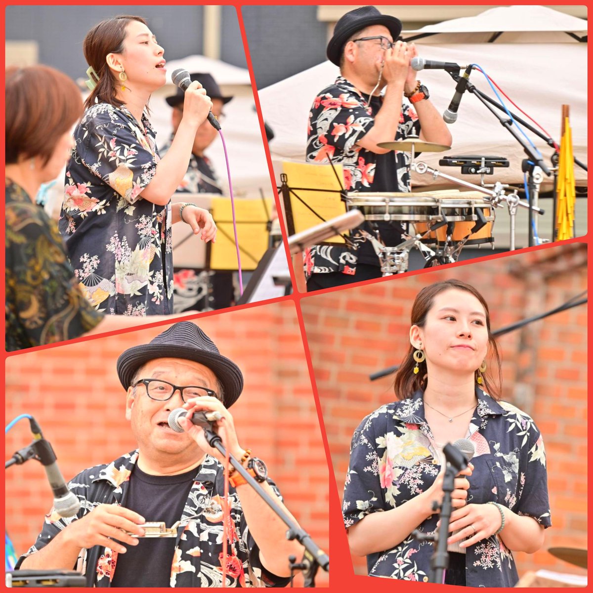 bobhase555's tweet photo. 【夜店市２日目】
赤レンガ倉庫前ステージに好好爺sで出演させていただきました。観客の皆様からの温かな声援、たくさんの拍手、そして御一緒していただいた音楽仲間に改めて感謝。夜店市のフィナーレでは500発の花火が夏の夜空を彩るなど、素晴らしい時間空間をありがとうございました🍀 #菊川市 https://t.co/98tKtGwIz5