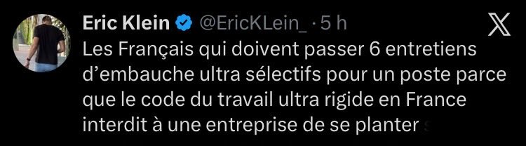 Djame_'s tweet photo. Lol non les français « doivent passer 6 entretiens d’embauche ultra sélectifs » et accepter des salaires minables pour espérer avoir le moindre poste de merde parce que y’a 8 millions de chômeurs pour seulement 500 000 emplois non pourvus et que les patrons le savent très bien https://t.co/0whfoQyLo1