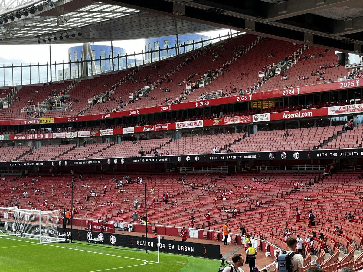 ArtdeRoche's tweet photo. Safe standing brackets/rail seating here in the Clock End https://t.co/UB4SDMCnCg