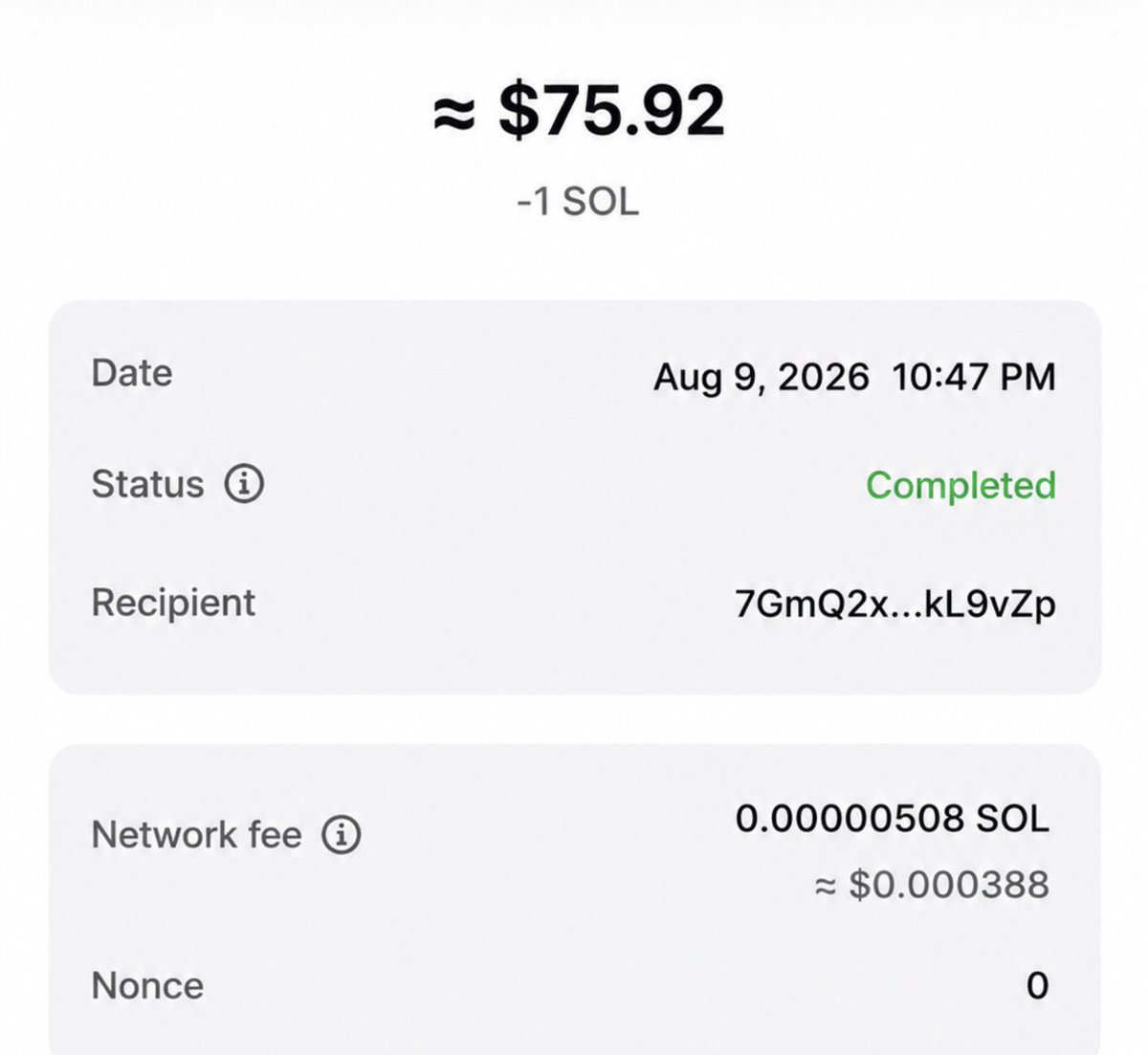 6az___'s tweet photo. I sent 1 SOL to my followers as a prize. 

Huge Congratulations 🚀 🥰

Next will be you 🔥. RT https://t.co/pa1dO1EbDi