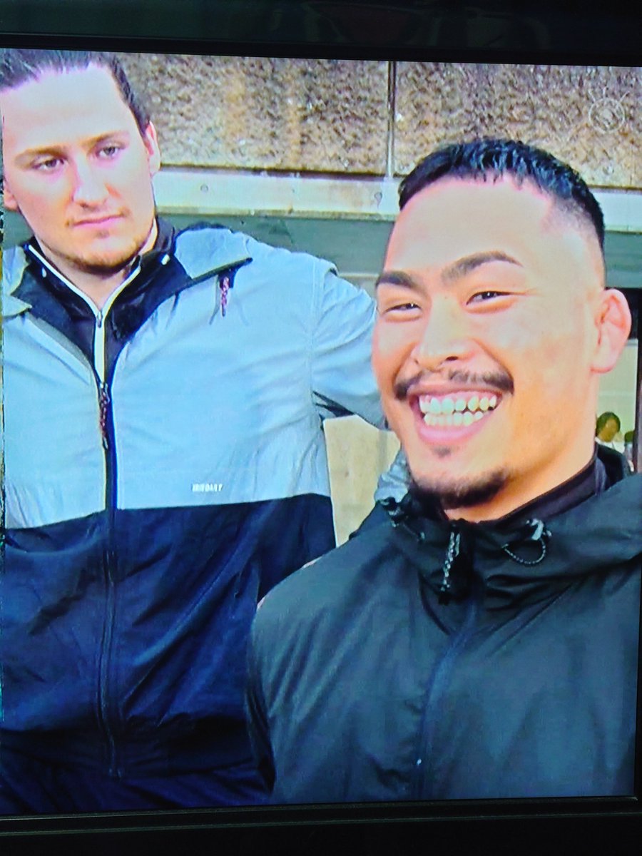 gaurein's tweet photo. めちゃくちゃいい笑顔☺️
ダークヒーローは無理だろ🤣🤣🤣

#njpw 
#千鳥の鬼レンチャン https://t.co/mcH6ilG9eY