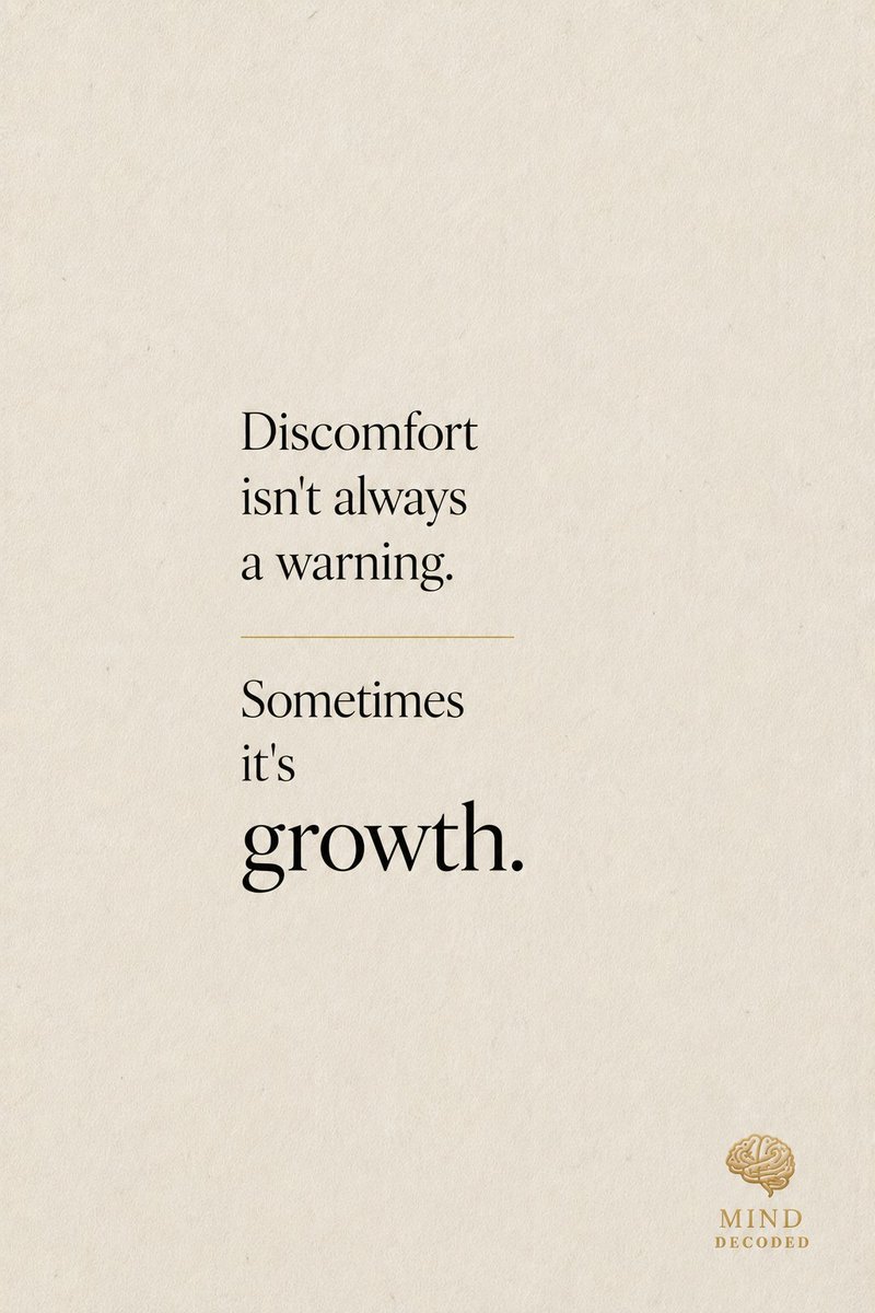 mindDecodedpsch's tweet photo. Your mind will always find reasons to stay comfortable. https://t.co/AQuCM7SpLh