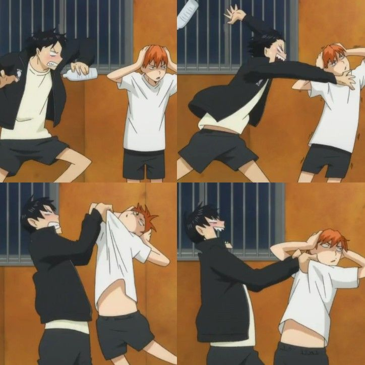 shobioberry's tweet photo. kageyama blushing when shoyo imitated him...ur not slick bro https://t.co/ybrknYONgy