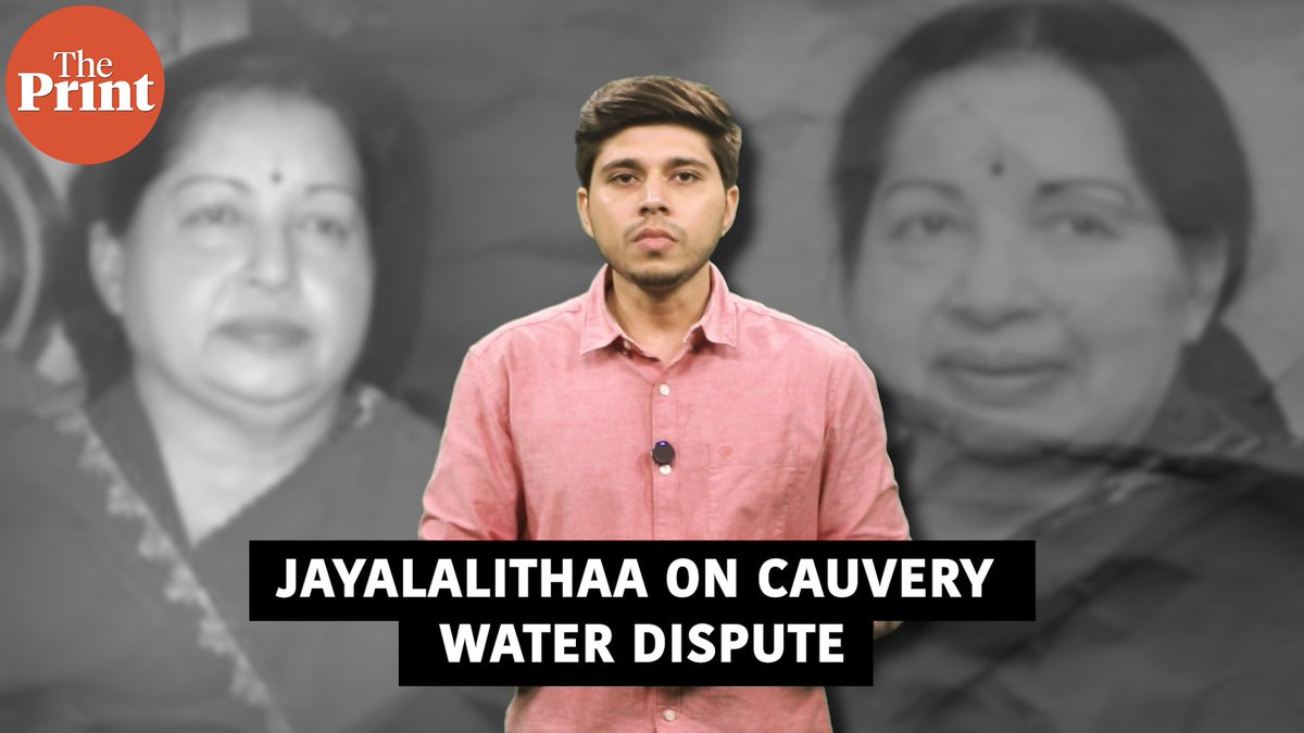 ThePrintIndia's tweet photo. “Karnataka fills its reservoirs and irrigates its crops and the central government turns a Nelson’s eye to the plight of the farmers of Tamil Nadu,” said Jayalalithaa in 2012. Watch @aamaan_alam explain her address:

#ThePrintGreatSpeeches

https://t.co/STxQwY0mlY https://t.co/vqgcNsjSQe