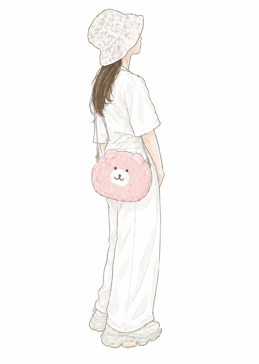mita___x's tweet photo. ちいかわ映画を観に行くためにくまちゃんポシェット買ったんだ💕コーデをチャッピーにイラスト化してもらった。 https://t.co/vz4VQMITxm