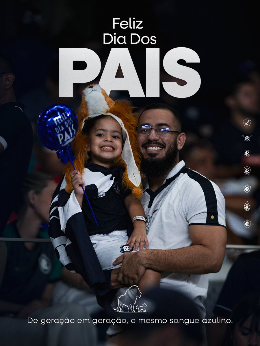 ClubeDoRemo's tweet photo. Feliz Dia dos Pais! 💙🦁

De geração em geração, o amor pelo Leão se mantém vivo. Um sentimento que passa de pai para filho e que, com o tempo, só fica mais forte.

Obrigado, pai, por me fazer Clube do Remo. 

#OReiDaAmazônia https://t.co/LTZQcI85ht