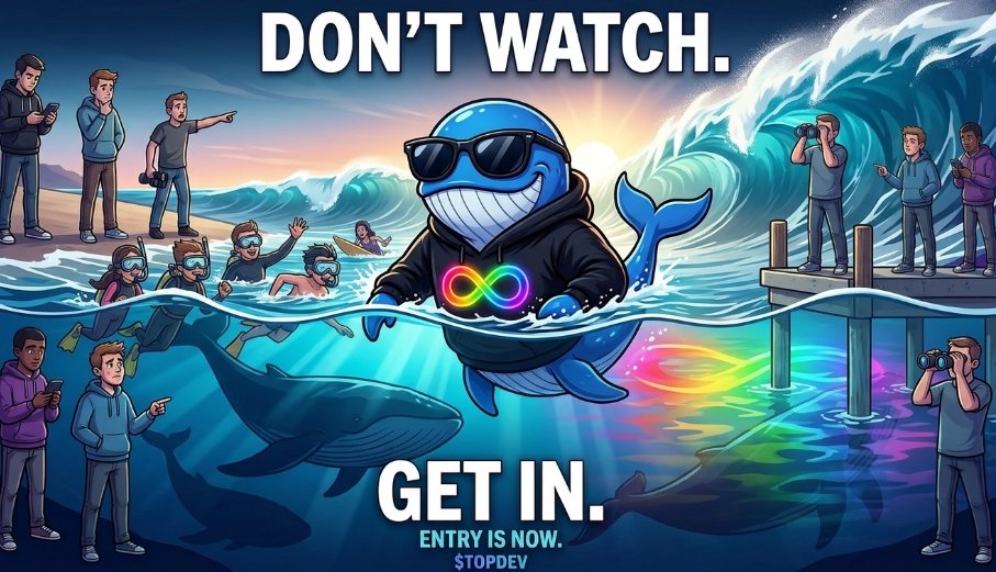 TopDevWhalePlug's tweet photo. 🐋🌊 THE WHALES ARE SWIMMING.

They’re watching.
They’re circling.
They’re looking for the right moment to MAKE SOME DANG WAVES. 👀
And while everyone else waits for the giant candle to tell them something is happening…
the degens paying attention are already in the water. 😂

DON’T BE THE GUY WATCHING FROM THE SIDELINES ASKING “WEN WHALES?”

The ocean is moving.
The squad is building.
The signal is getting louder.

THE ENTRY IS NOW. THE WAVES COME NEXT. 🐋🌊🔥

No guarantees where a chart goes, but you can see when a community is showing up.
$TOPDEV ♾️
RUN THE MEME. PROTECT THE SQUAD. BLESS THE SPECTRUM.