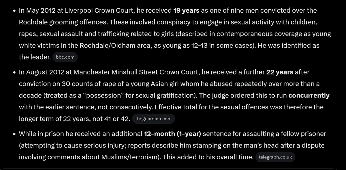 justrightFrank's tweet photo. Remember Shabir Ahmed?
He was the leader of the Rochdale Rape Gang.
King Burnham said he wanted him to be deported.
In 2012 Ahmed was sentenced to 19 years in prison for raping lots of little white girls.
The following year he was sentenced to 22 years for raping a little brown girl "repeatedly over more than a decade (he treated her as a “possession” for sexual gratification)."
She must have been disgusted when the judge made the sentence "concurrent" which meant that he would not serve an extra day for ruining her life.
Then he got another year for beating up a fellow convict in prison.
Now he is free.
And it appears that the King of the North is powerless to do anything about it.
The most powerful man in the country outsmarted by a violent child rapist.
Has King Andy made a Tik Tok video about this?
https://t.co/TV2S909ih6