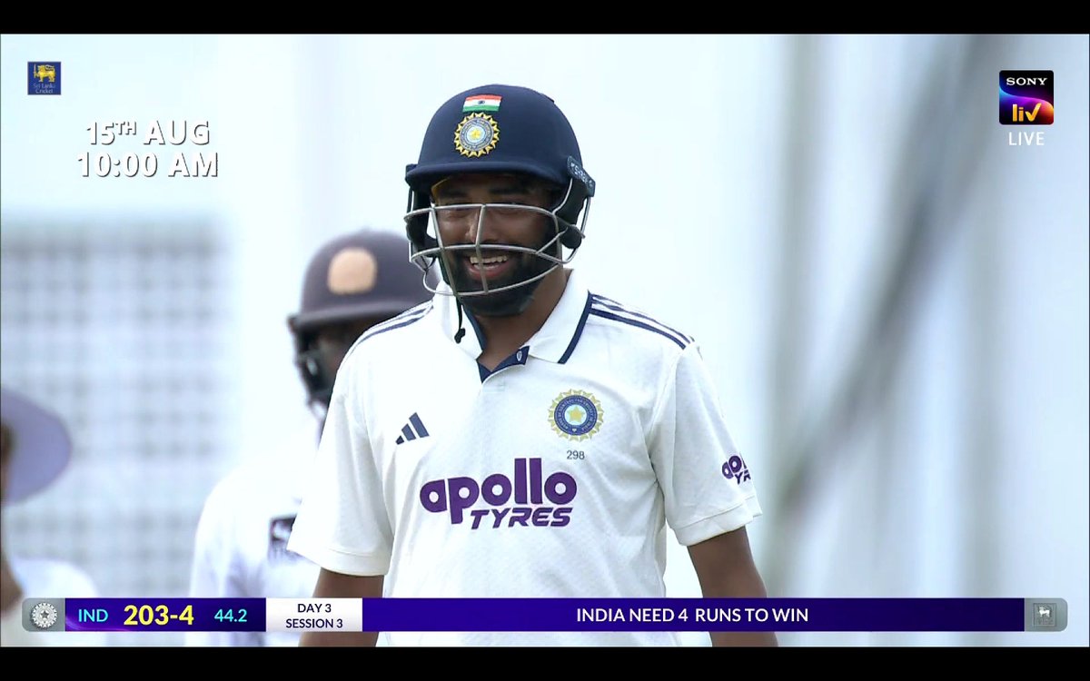 CricCrazyJohns's tweet photo. INDIA NEEDED 16 RUNS IN THE FINAL OVER...!!!

Siraj on strike - he smashed 6,6,6 and won the game for India in the Practice match 🤯

Madness from Siraj. https://t.co/sZH4XRaKLo