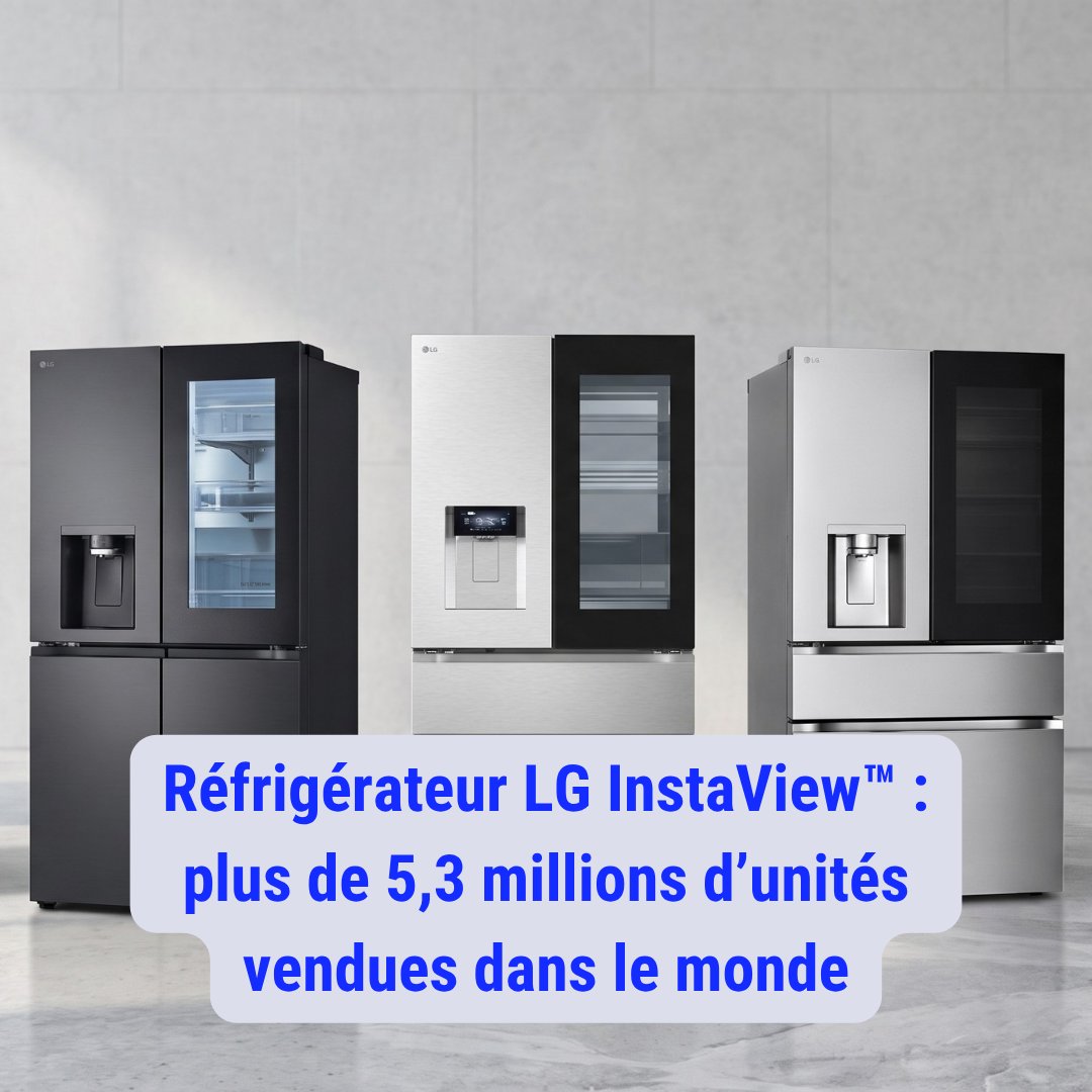 DzNtic's tweet photo. Réfrigérateur LG InstaView™ : plus de 5,3 millions d’unités vendues dans le monde

Les détails dans le lien suivant ⤵
https://t.co/smVDysexMK

#LG #Refrigerateur https://t.co/mZwWy8Rtwi