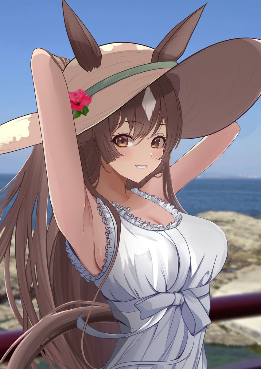 akkan2YuzuKoi's tweet photo. ワンピ姿のダイヤちゃんを描きました。
#サトノダイヤモンド https://t.co/L2nCqJRrmJ