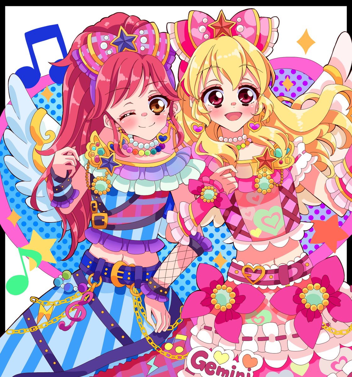 Ichikawahuuga's tweet photo. いちごちゃんとセイラちゃん！
お互いを感化し合ってる2人の関係性も好きです💖
そしてアイカツの星座ドレスって羽が付いてて華やかでかわいい〜！！
#絵描きさんと繋がりたい　#みんなで楽しむTwitter展覧会 https://t.co/Mi7VpSbTxD