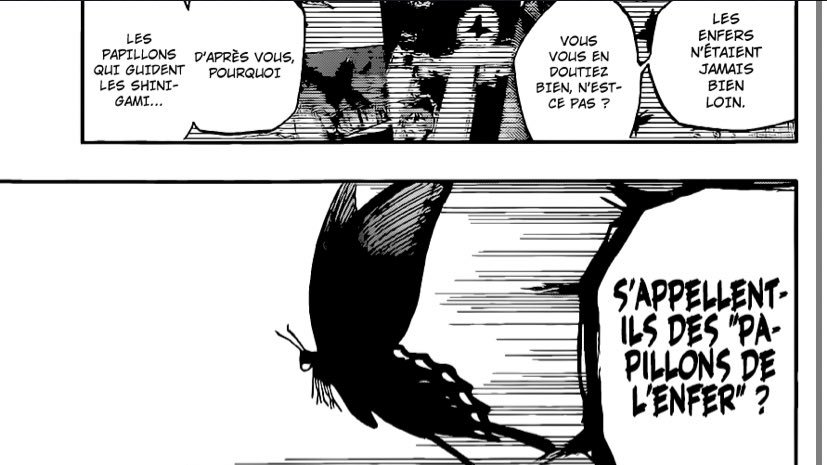mangaeurope's tweet photo. SUR LE VISAGE DE ZARAKI EN BANKAI, C'EST LITTÉRALEMENT LA FORME D'UN PAPILLON !

Pour ceux qui auraient oublié, les papillons de l’enfer sont l’énigme centrale de l’œuvre à la fin du one-shot.

Quand tu vois la forme démoniaque de Zaraki et le papillon de l’enfer le lien est évident ...