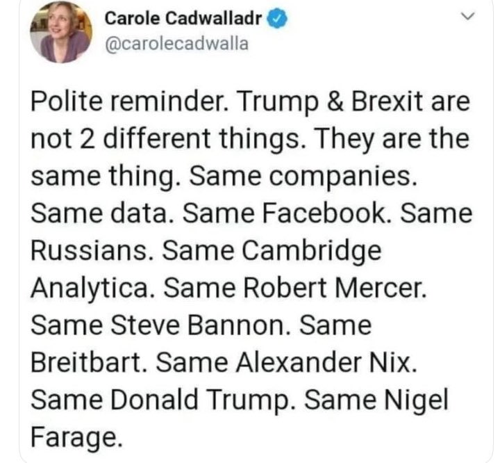KFFNCOACH's tweet photo. @michaeldweiss @JayinKyiv @TheAtlantic Maybe The Atlantic should hire @CaroleCadwalladr…🤷‍♂️🤷‍♂️ https://t.co/A1Nyed5qtC