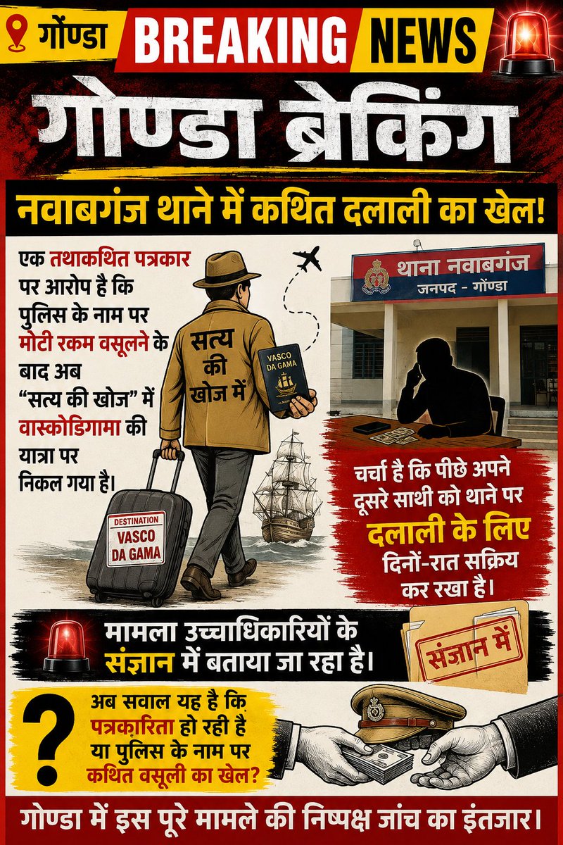 TakGonda's tweet photo. #गोण्डा
नवाबगंज थाने में दलालों ने मकड़जाल बना रखा है।आलम यह है एक कथितपत्रकार ने पुलिस के नाम पर मोटीरकम वसूल ली।पुलिस तक पैसा कम पहुंचने पर छीछालेदर हुई।पुलिस की गालीखाने के बाद अब उसने अपने सहयोगी को थानेपर दलाली के लिए लगा रखा है।थाने पर कब बंद होगा दलाली का धंधा?@IPSVineet https://t.co/3dDqoeQjAZ