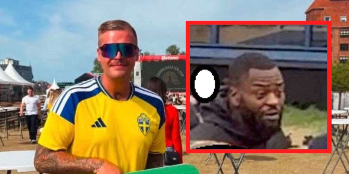 peterstopcrime's tweet photo. Sentence: 8–10 months in prison for Murder 
The suspect, who immigrated to Denmark, has previously been convicted of crimes including rape and attempted murder. He has admitted that he was at the scene but denies the charges. After being named and pictured in a police wanted notice, he turned himself in to the police. He has refused to be questioned.

July 30, 2026.
A 31-year-old man faces only eight to ten months in prison for beating Swedish police officer Christian Zedig to death in Copenhagen. Christian intervened when a group attacked Norwegian fans and died from his injuries a few days later.
A 31-year-old man from Africa faces only eight to ten months in prison for beating a Swedish police officer to death Christian Zedig in Copenhagen.
Christian Zedig, 32, was at Islands Brygge in Copenhagen on June 30 to watch a World Cup match between Norway and the Ivory Coast. When a group of Africans attacked Norwegian fans, he intervened. He was then struck hard in the neck or jaw. The top vertebra in his neck and an artery leading to his brain ruptured, causing extensive bleeding. He died on July 3 after being treated on a ventilator. Christian is survived by his wife and two young children.