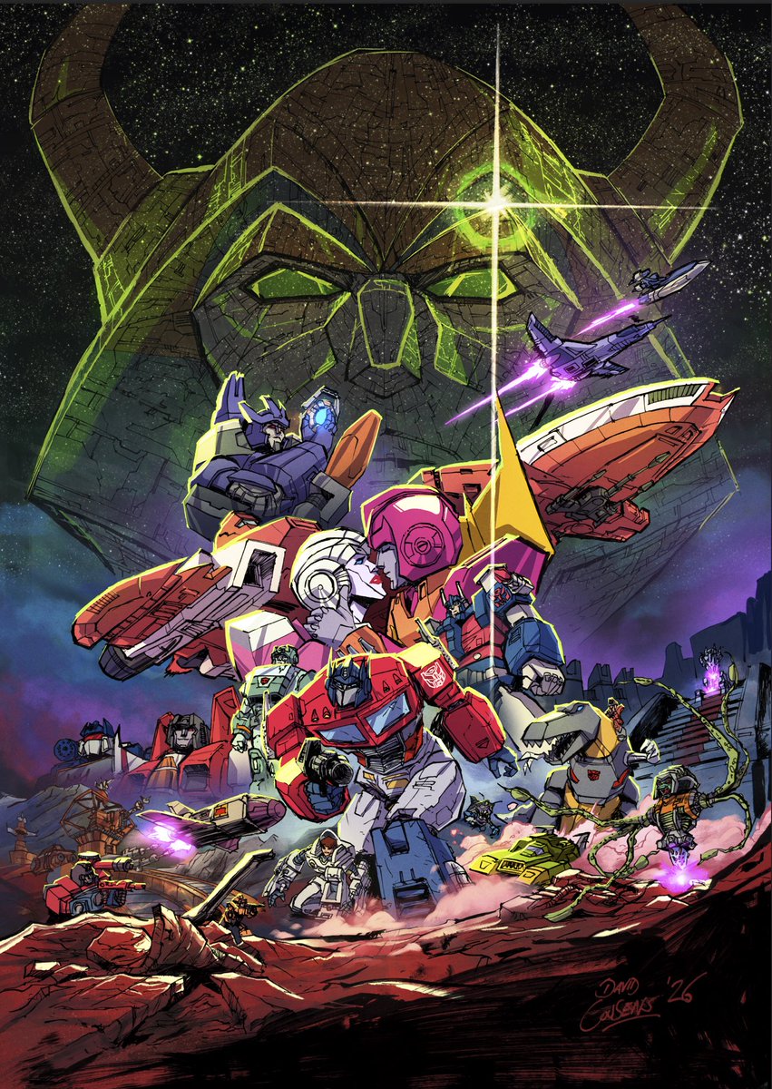 DavidCousens's tweet photo. I *UNAPOLOGETICALLY* love Transformers : the Movie (See what I did there?) &amp; was honoured to be asked to make the official artwork for TFN 2026!  

Continuing our trilogy of posters, this homages the original Japanese poster for Star Wars: The Empire Strikes Back! https://t.co/OmtSouoEUa