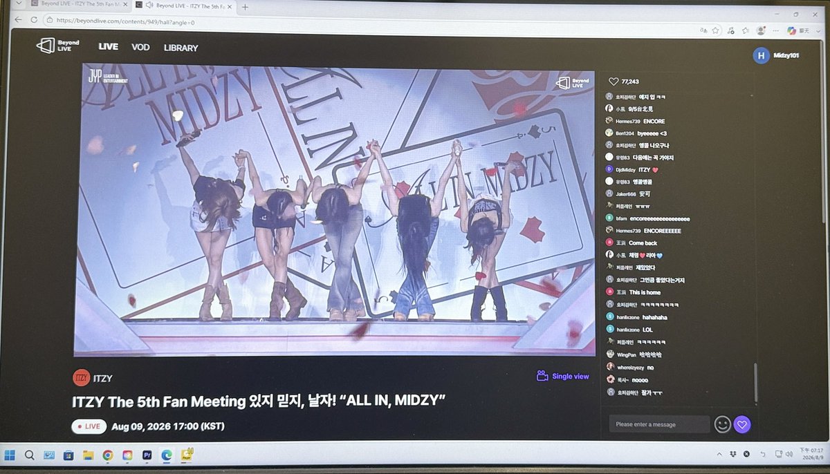 Midzy_101's tweet photo. 오늘도 너무 행복했어🥹❤️
다음에는 꼭 현장에서 함께할게😭😭
#MIDZY_ALLIN_ON_ITZY #ALLINMIDZY #BeyondLIVE https://t.co/nhfrekOoGW