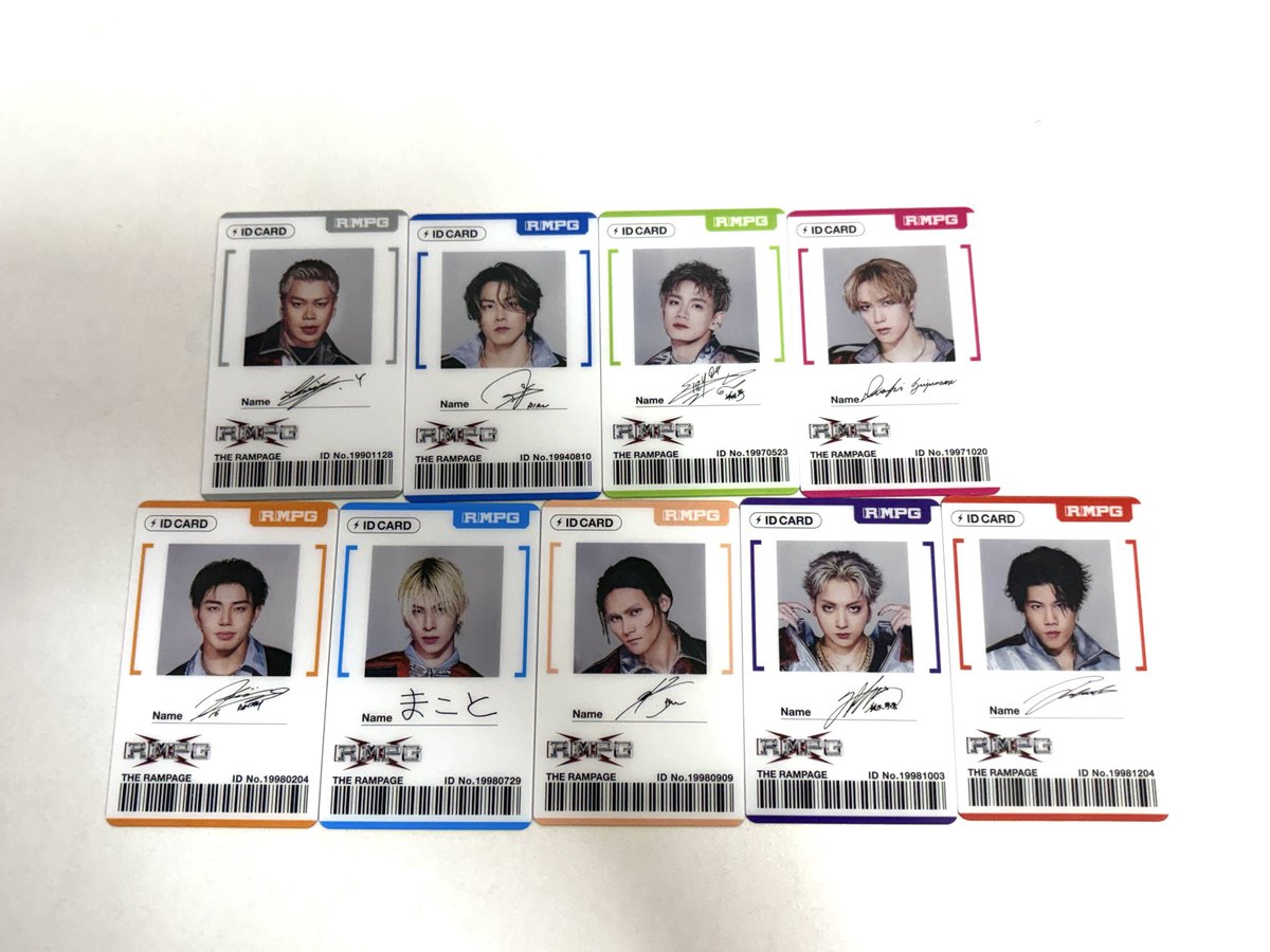 5pgzvh's tweet photo. THE RAMPAGE (R)MPG ランペ 
アプグレグッズ　ID CARD

LIKIYA RIKU浦川翔平 藤原樹 武知海青 長谷川慎 龍 鈴木昂秀 後藤拓磨

買取したい方いらっしゃいましたら
ご連絡お待ちしております🙇‍♀️

各500円で買取 https://t.co/RsCrkmbnE2