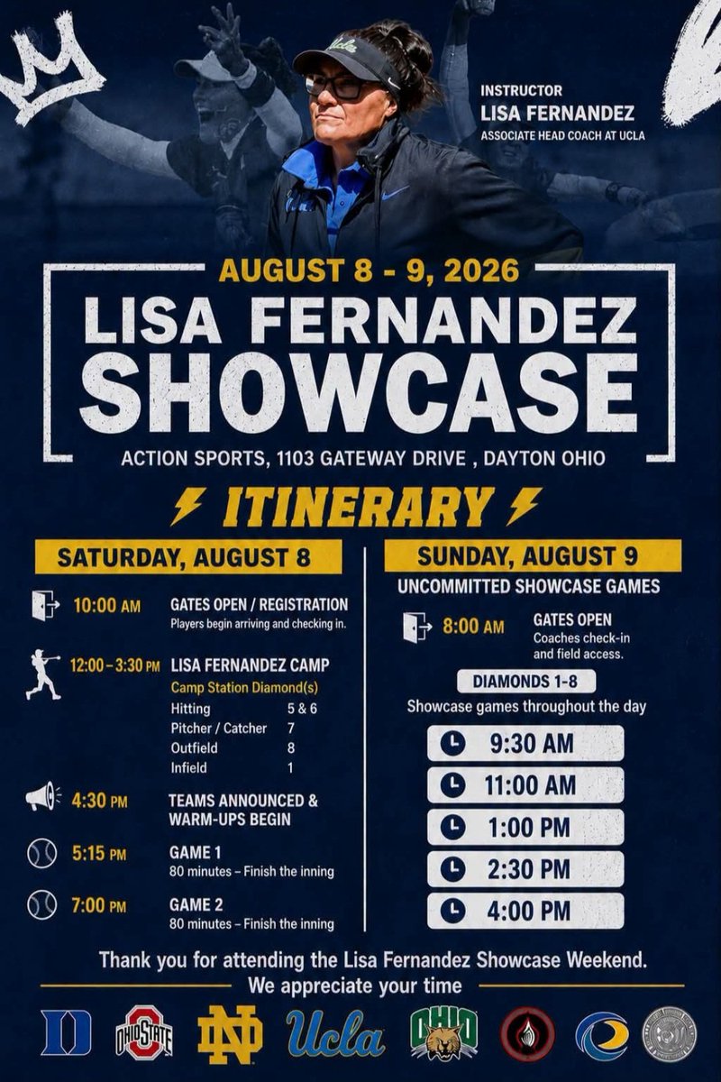 EllieEaton88's tweet photo. Game Day 🥎 I'm playing on TEAM YNR BERES and wearing #10. Schedule ⬇️⬇️
9:30 AM – Diamond 8 – vs Indiana Shockwaves Judd-14u. 
11:00 AM – Diamond 5 – vs Shockwaves Grayson. 
1:00 PM – Diamond 8 – vs Outcast 16u Ledford. 
4:00 PM – Diamond 7 – vs Mattoon Cobras 16U. @UCLASoftball @MiamiOH_SB @OhioStateSB @OhioStateSB @NUSBcats @HCSBCHARGERS @UFOilerSoftball @OtterbeinSB @WittSoftball @AshlandUSball @CapUSoftball @MarianKnightsSB @IndStSoftball @shockwavesamt