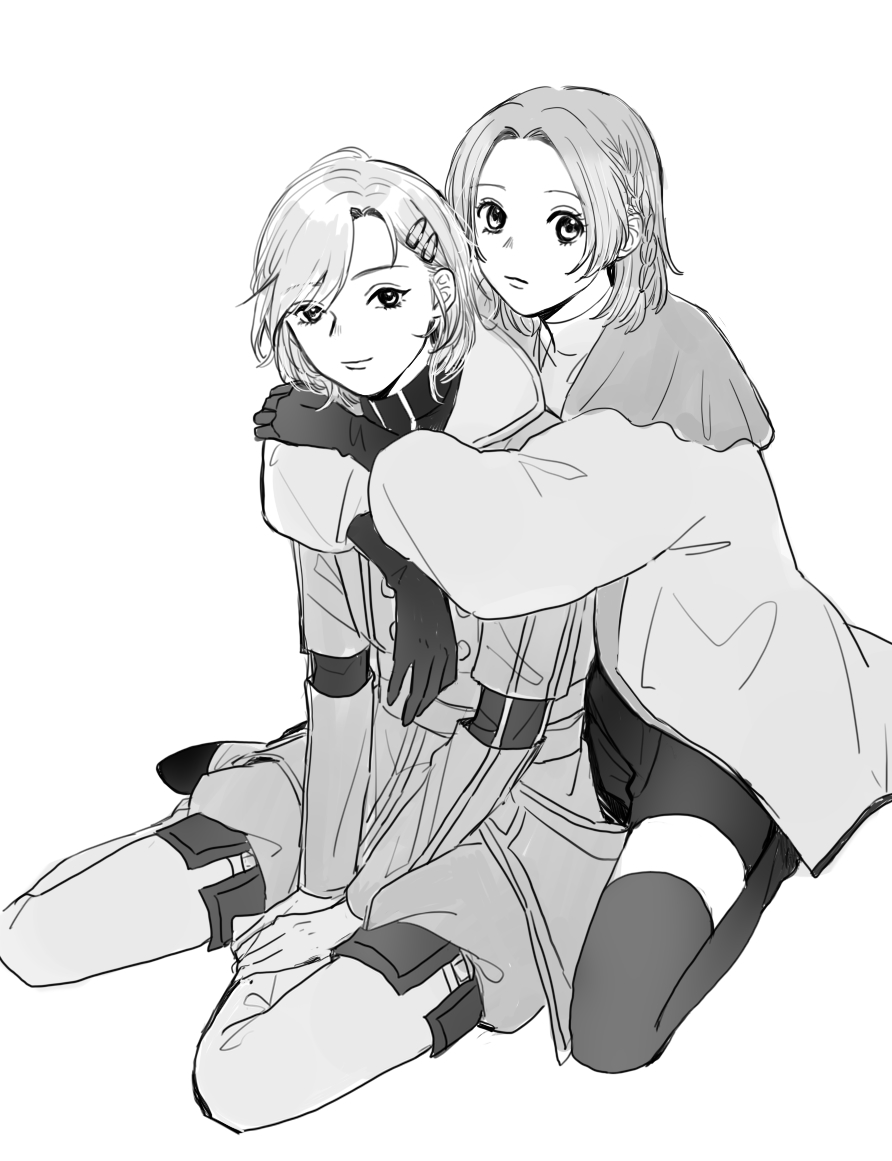 voke_gayo's tweet photo. 前描いたハグでも再掲するか…（全部、♀） https://t.co/lboLdT31mv