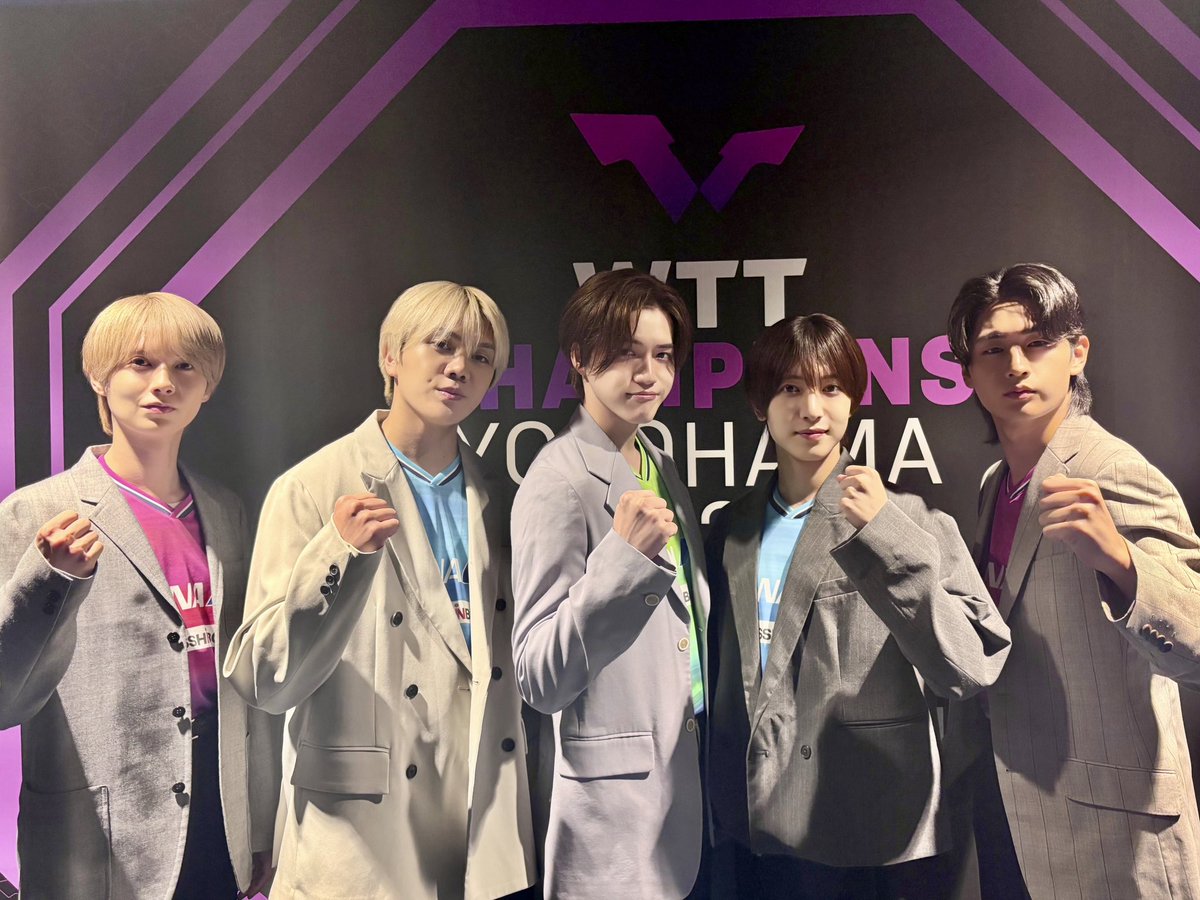jr_official_X's tweet photo. 『 卓球チャンピオンズ横浜　シングルスNo.1決定戦 』🏓🏅

テレ東系卓球スペシャルサポーターのKEY TO LITが生出演いたしました🗝️🌟💨

ご覧いただいた皆さま、ありがとうございました‼︎

このあとの『 #スポーツリアライブ 』もお楽しみに🌃

#KEYTOLIT
#岩﨑大昇 #井上瑞稀 #中村嶺亜 #猪狩蒼弥 #佐々木大光