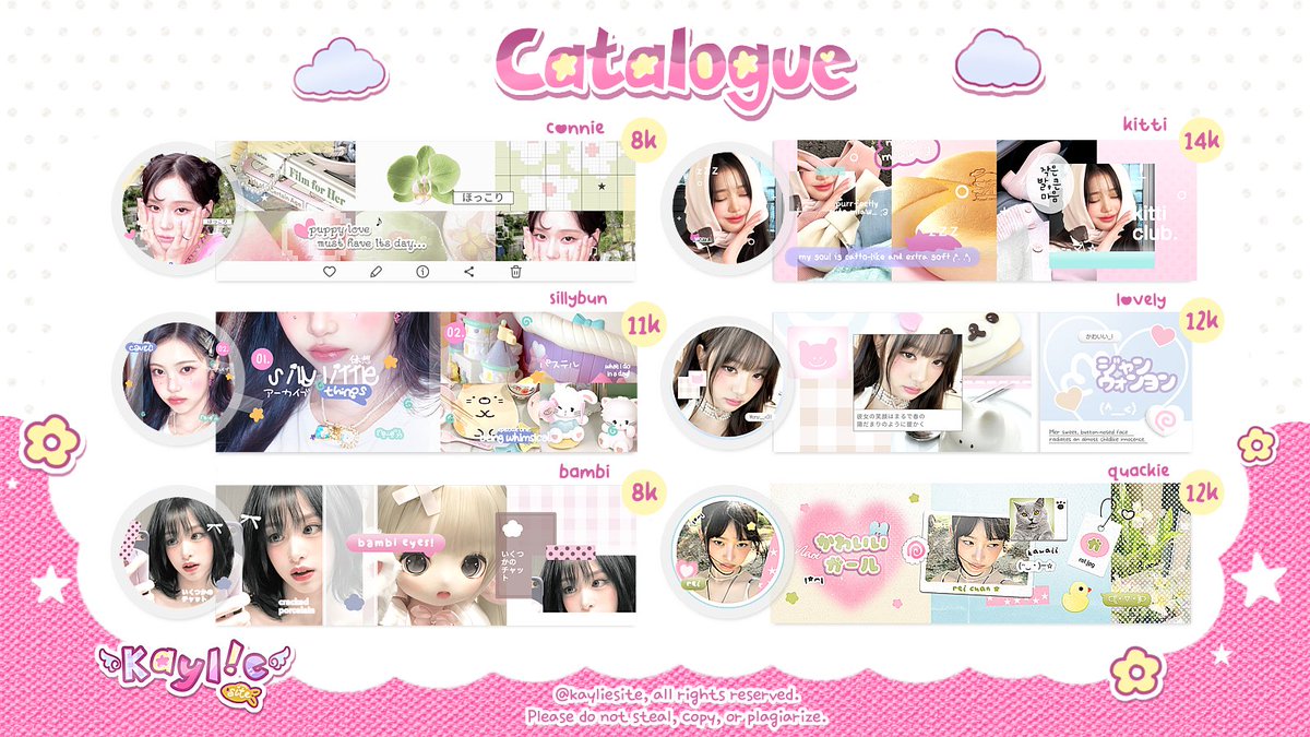 kayliesite's tweet photo. ⓘ ˖ 𓏼 . ᩙ 🎀 petite:kiddie site% ☆ any reposts are truly appreciated!

% 🎹🗝️ “kedai layout by request: OPEN!” ✿ 𓏼  tersedia banyak rupa manis 𓄵 ༝  (&amp;.) dirangkai dengan cinta: untuk para peri mungil .. 💗🪽 ! mampir yuk ♡

< sponsor Agustus avail! >  ✉️ #bealanja https://t.co/gAxUAA98Wu