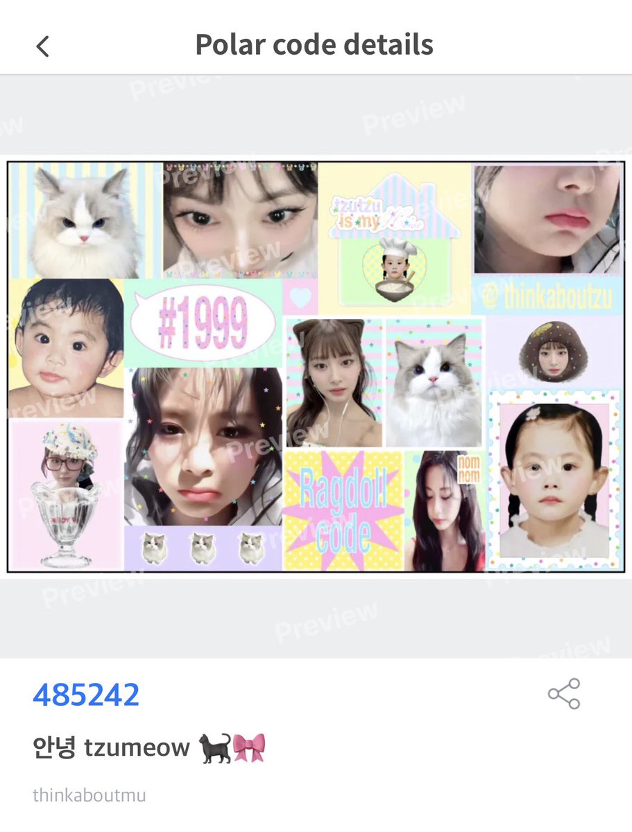 thinkaboutmu_'s tweet photo. pls kindly rt ! ♡

안녕 tzumeow 🐈‍⬛🎀
code : 485242
size : 4*6
📍@ moshi moshi !

* for personal use only
* not for commercial use
* don’t repost https://t.co/0lCzcSfuQf