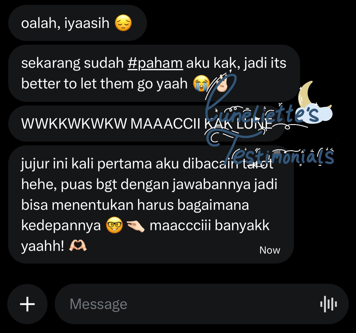 xmeavs's tweet photo. Testimonials! https://t.co/4Xo7fuvUCj