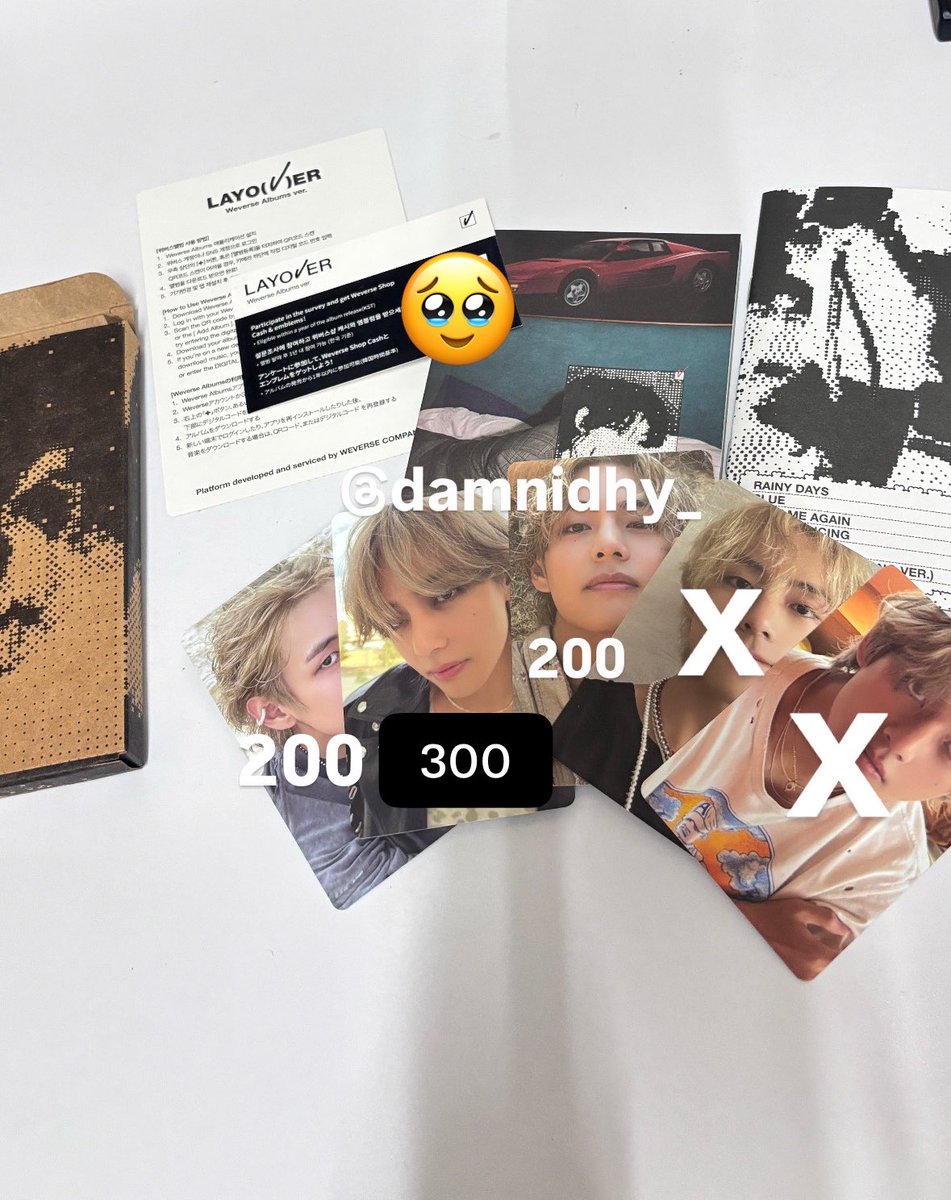 damnidhy_'s tweet photo. 🌟WTS
/เก็บแค่ 2 ใบค้าบ
🐶ปล่อยการ์ด 3 ใบ จากอัลบั้ม Layover -V BTS
ค่าเดินทาง 40 บาทงับ
🚚รับหมดส่งฟรี
#ตลาดนัดบังทัน #Bts #layover #vbts #ตลาดนัดbts #taehyung https://t.co/AEZcnZ1Tng