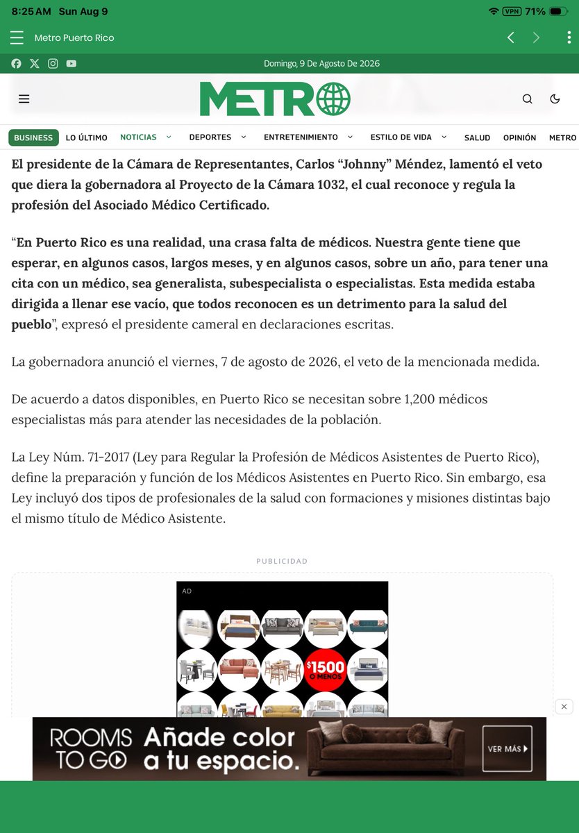 DAVILACOLON's tweet photo. Prometieron en campaña aumentar recursos salubristas ante la escasez de médicos, su propia legislatura aprueba proyecto para licenciar asistentes de médicos, y porque el mediquíto 🐁que dirige Salud entiende que eso es competencia, Su Alteza Real 👸veta el proyecto🚯ESO SI ES TRAICIONAR LA ESTADIDAD‼️