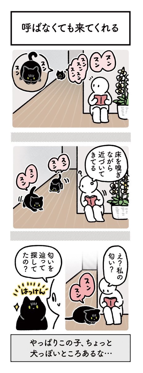 bou128's tweet photo. かねてより「なんか犬っぽいな、このコ」と言われているねこの絵日記です🎐（単行本4巻収録） https://t.co/N3AZPFoVjg