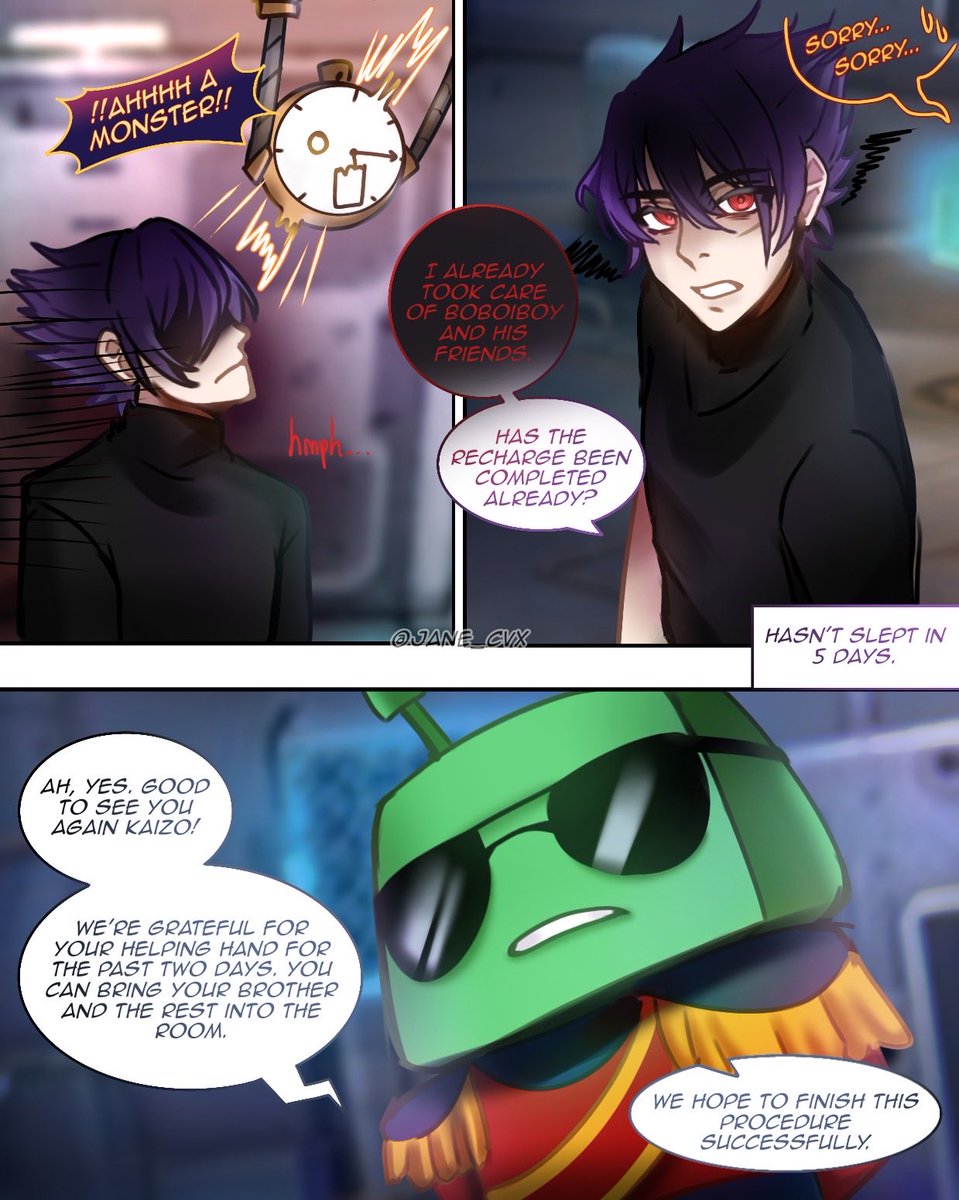 Rainellecv's tweet photo. BBB short comic⚡️
Part 3 

They don't have clear memory of two days ago

#kaptenkaizo #boboiboy #fang #ying #yaya #gopal https://t.co/3Zy4OZ0USH