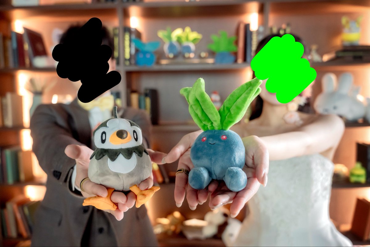 Macky_pokeca's tweet photo. ウェディングフォトで撮ったデータ達が届いたので自慢！！
お互いの推しポケとパシャリしたのでした〜📸
🕊️🌱 https://t.co/copYV5aJ64