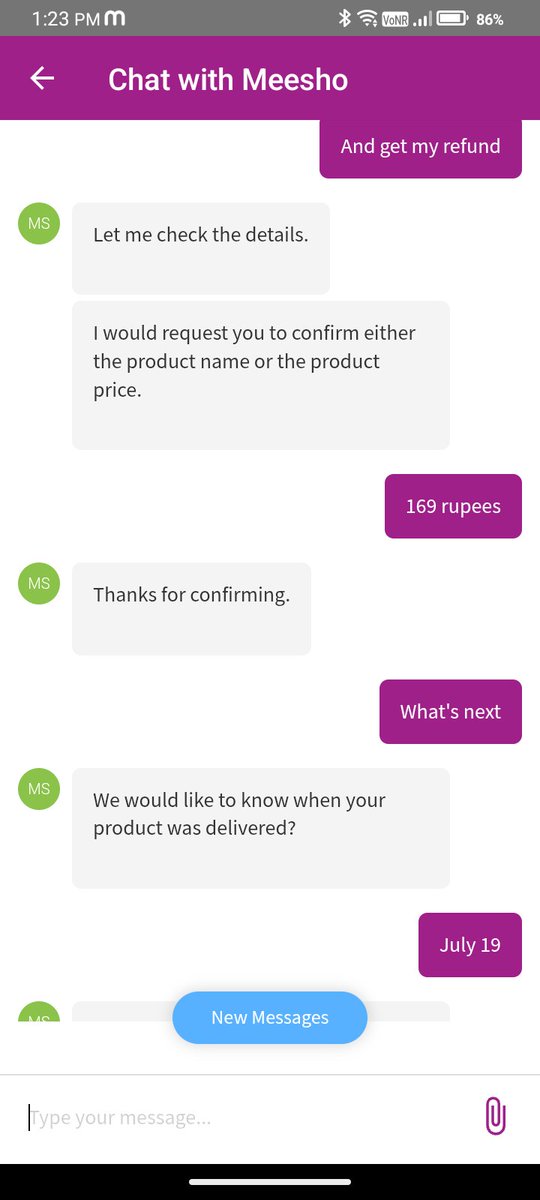 shreyalogy's tweet photo. @meesho_support #Meesho kept asking to wait for an update. First till July 30, 2026 then August 02, 2026. It's August 09, 2026 today and we reached out to #Meesho on their chat/call support option. Here's what they have to say. 

@Meesho_Official @meesho_support @viditaatrey https://t.co/ardSlM5wv8