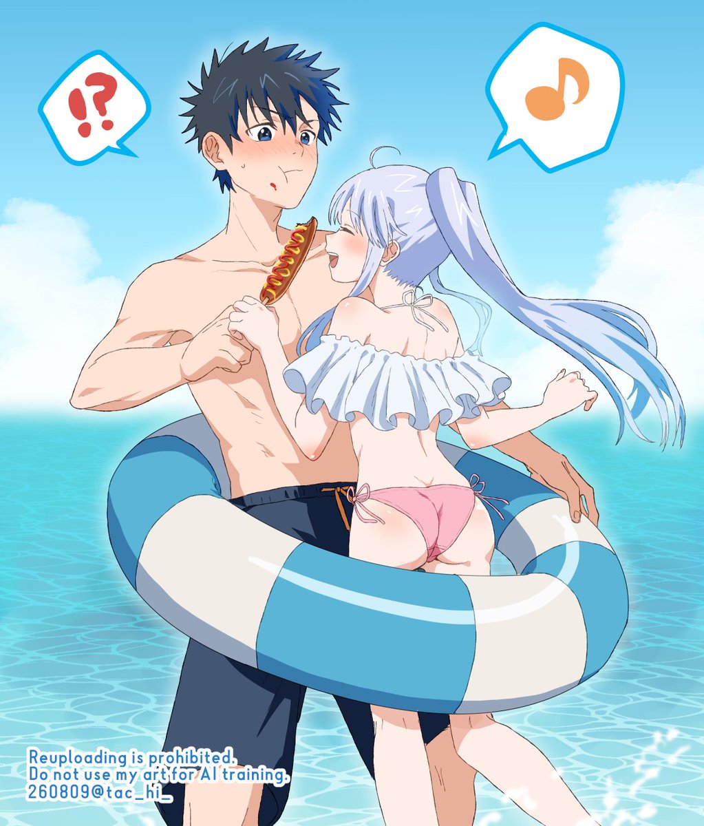 tac_hi_'s tweet photo. オンラインくじの水着👙上インちゃん🏖️☀️
やっと描けた～～💗 https://t.co/kFtGaxnSij