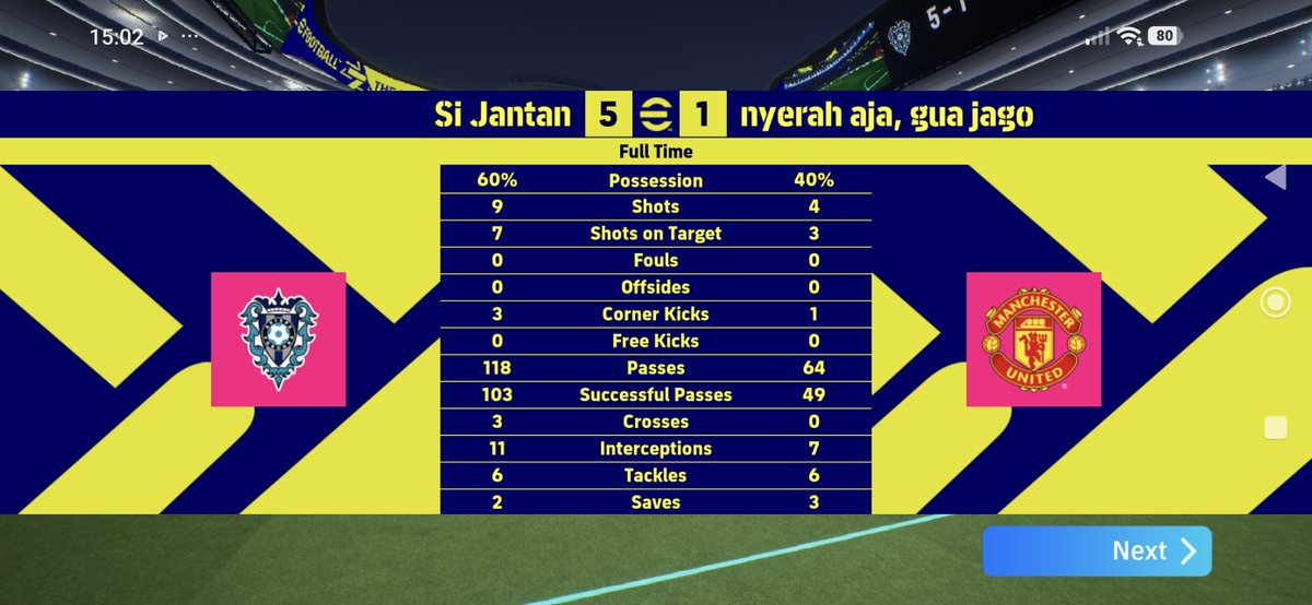 MrFtrrrrr70's tweet photo. Iya bang jago, jago bener dah, wkwkwk
#efootballmobile #efootball #efootballmobileindonesia
#pes https://t.co/D87x2OzHcK