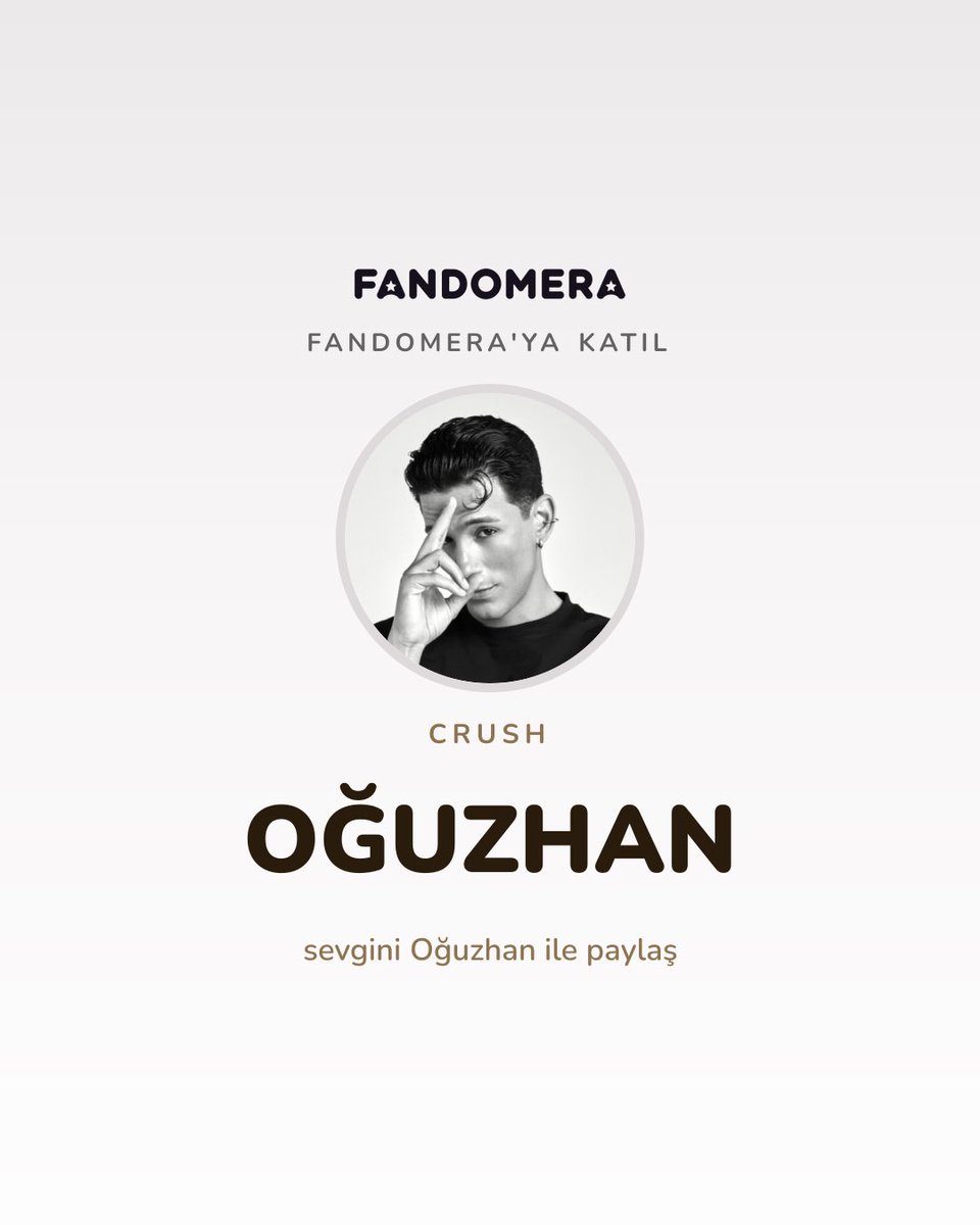 fandomeratr's tweet photo. Günün artisti: Oğuzhan · Crush
Oğuzhan’a sevgini göster 🤍
https://t.co/RnM2ZCStPN
#trpop #fandomera #oguzhancifci #crush https://t.co/xRaeFPZgqG